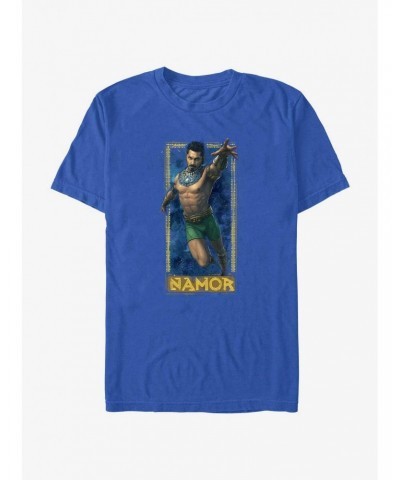 Marvel Black Panther: Wakanda Forever Namor Badge T-Shirt $6.88 T-Shirts