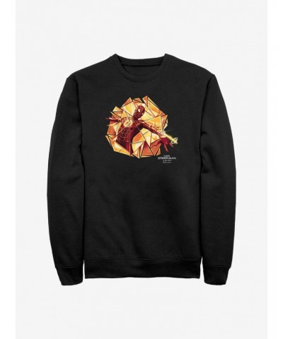 Marvel Spider-Man: No Way Home Gold Web Shot Crew Sweatshirt $14.76 Sweatshirts