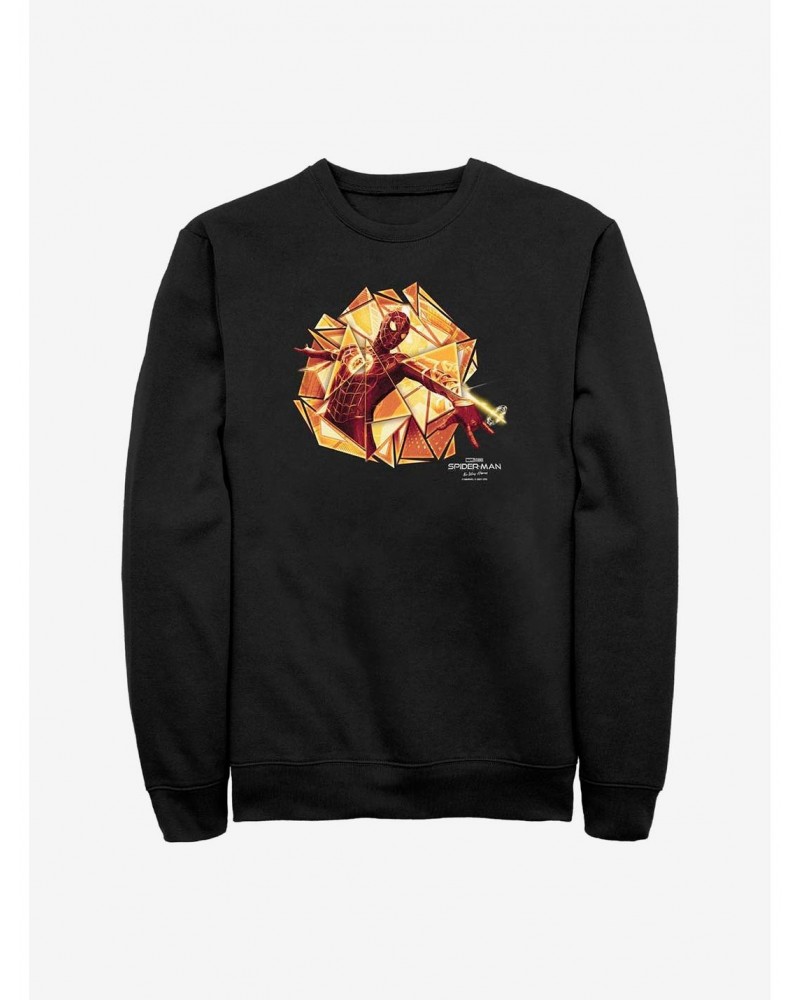 Marvel Spider-Man: No Way Home Gold Web Shot Crew Sweatshirt $14.76 Sweatshirts