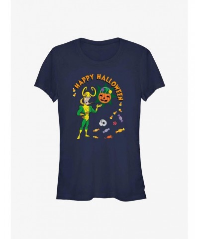 Marvel Loki Happy Halloween Girls T-Shirt $9.36 T-Shirts