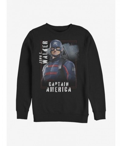 Marvel The Falcon And The Winter Soldier Captain America John F. Walker Crew Sweatshirt $14.46 Sweatshirts