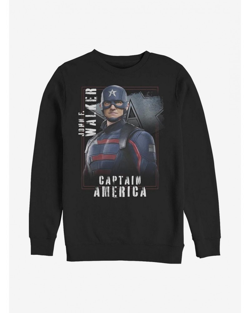 Marvel The Falcon And The Winter Soldier Captain America John F. Walker Crew Sweatshirt $14.46 Sweatshirts