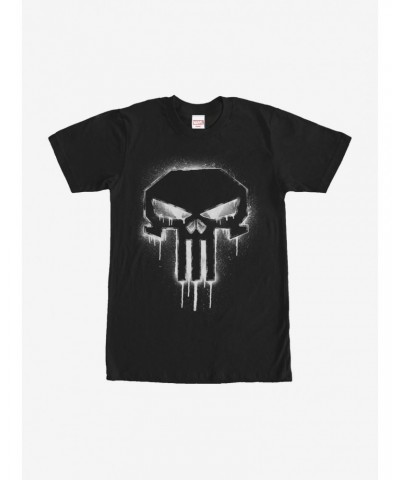 Marvel The Punisher Paint Drip Skull T-Shirt $9.37 T-Shirts