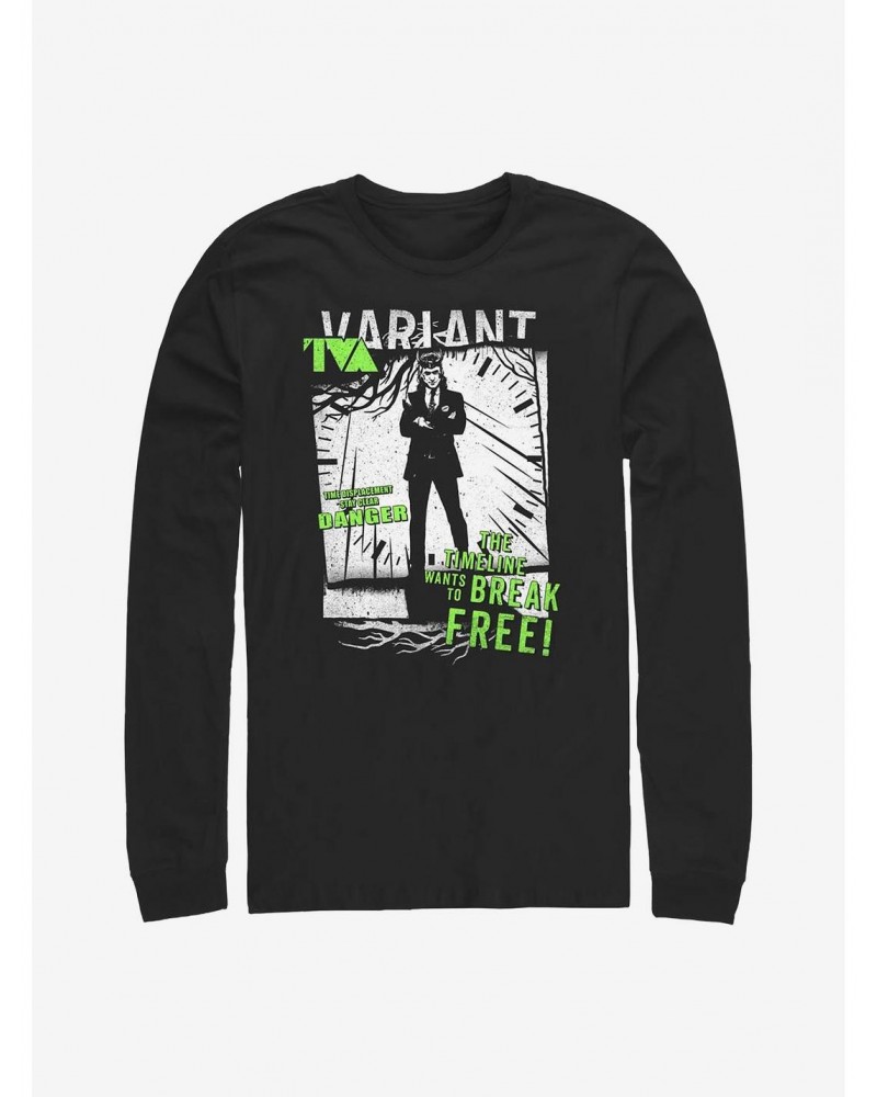 Marvel Loki TVA Displacement Long-Sleeve T-Shirt $12.90 T-Shirts