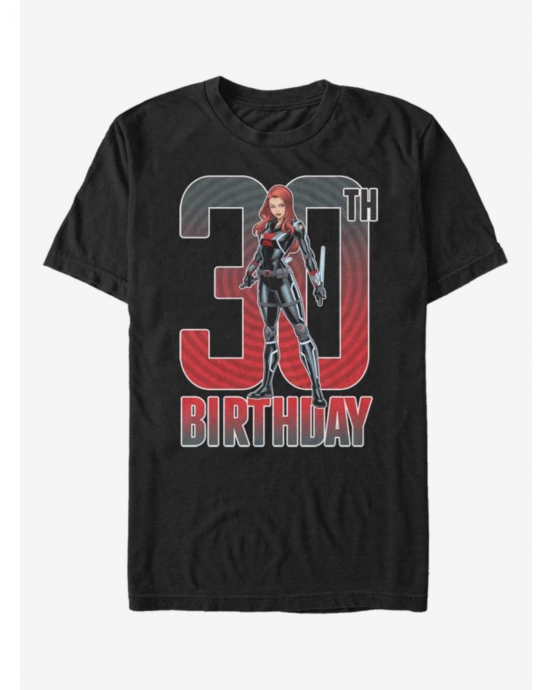 Marvel Black Widow 30th Birthday T-Shirt $9.56 T-Shirts