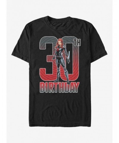 Marvel Black Widow 30th Birthday T-Shirt $9.56 T-Shirts