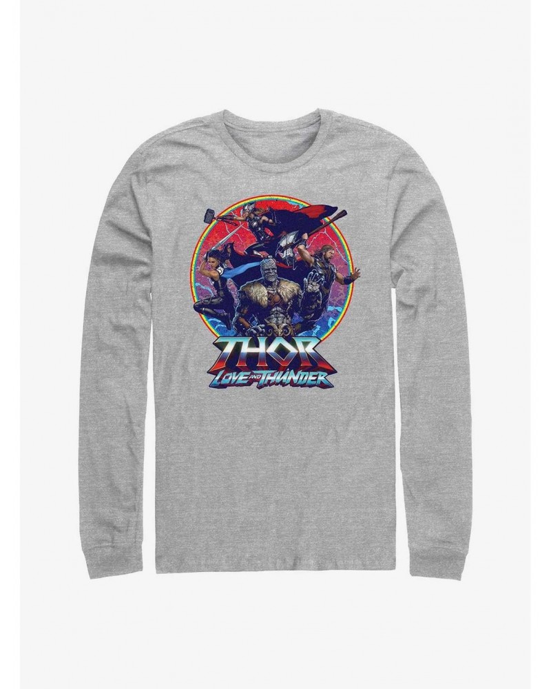 Marvel Thor: Love And Thunder Group Emblem Long Sleeve T-Shirt $12.90 T-Shirts