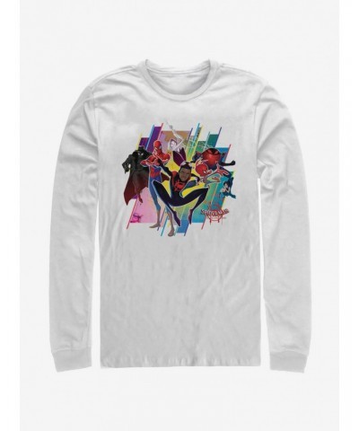 Marvel Spider-Man Spider-Verse Group Long-Sleeve T-Shirt $13.16 T-Shirts