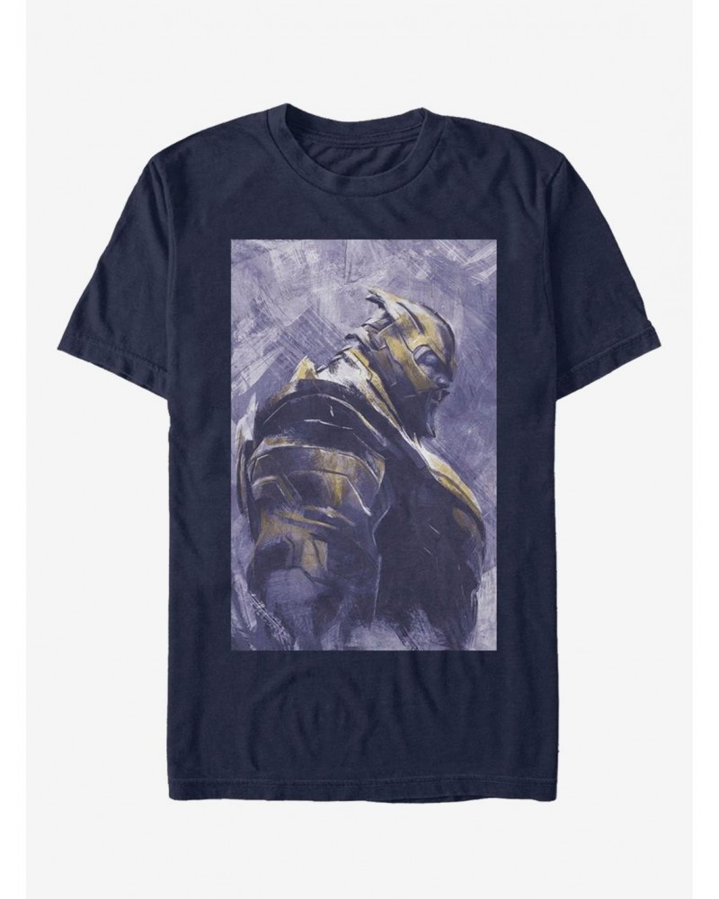 Marvel Avengers: Endgame Thanos Painted Navy Blue T-Shirt $9.37 T-Shirts