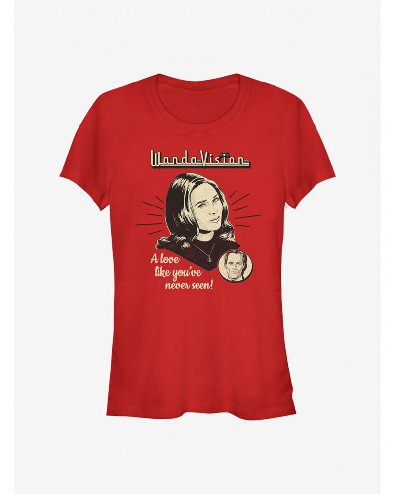 Marvel WandaVision Love You've Never Seen Girls T-Shirt $7.17 T-Shirts