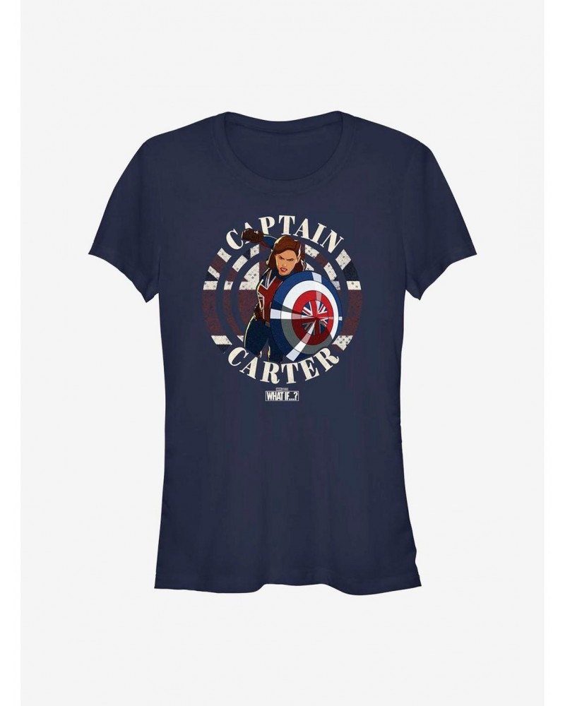 Marvel What If...? Carter Stamp Girls T-Shirt $8.96 T-Shirts