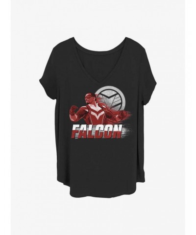 Marvel The Falcon and the Winter Soldier Falcon Speed Girls T-Shirt Plus Size $7.40 T-Shirts