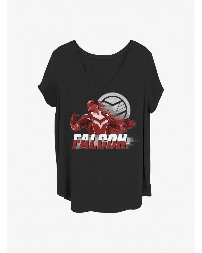 Marvel The Falcon and the Winter Soldier Falcon Speed Girls T-Shirt Plus Size $7.40 T-Shirts