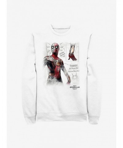 Marvel Spider-Man Sketched Crew Sweatshirt $14.46 Sweatshirts