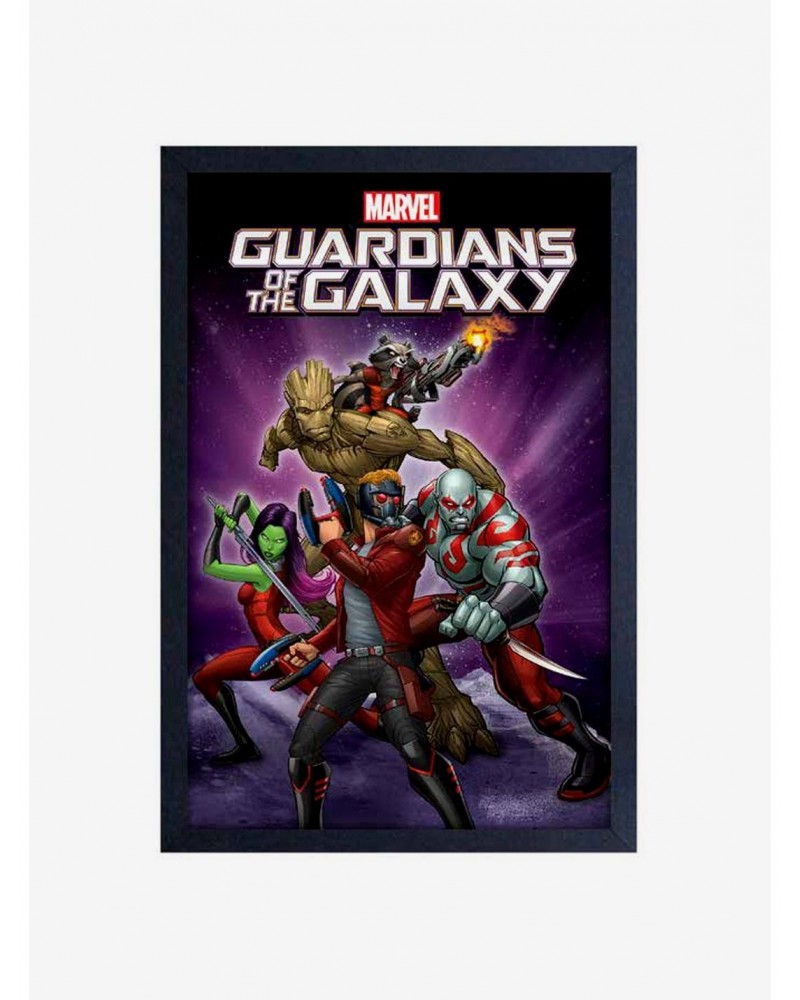 Marvel Guardians Of The Galaxy Group Framed Wood Wall Art $7.47 Merchandises