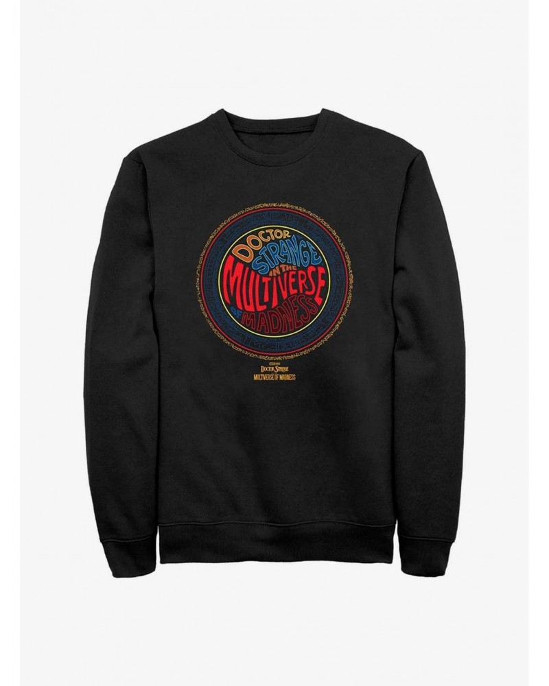 Marvel Doctor Strange In The Multiverse of Madness Runes Logo Sweatshirt $8.86 Sweatshirts