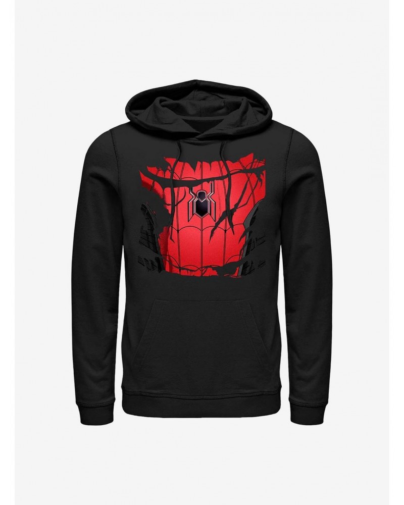 Marvel Spider-Man Spiderman Torn Suit Hoodie $16.52 Hoodies