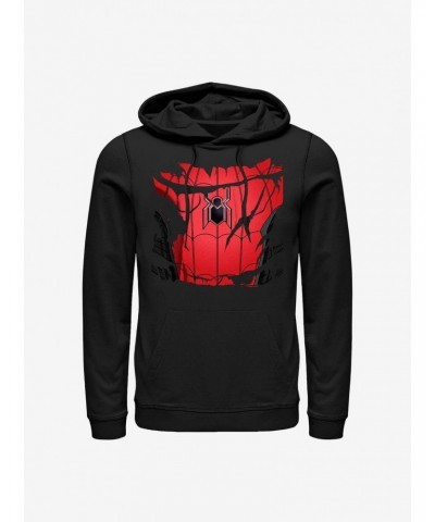 Marvel Spider-Man Spiderman Torn Suit Hoodie $16.52 Hoodies