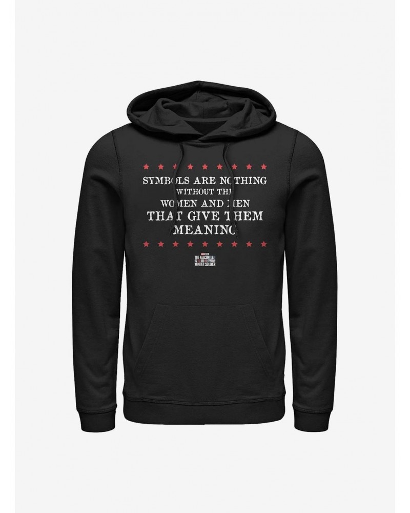 Marvel The Falcon And The Winter Soldier Symbols Are Nothing Hoodie $12.21 Hoodies