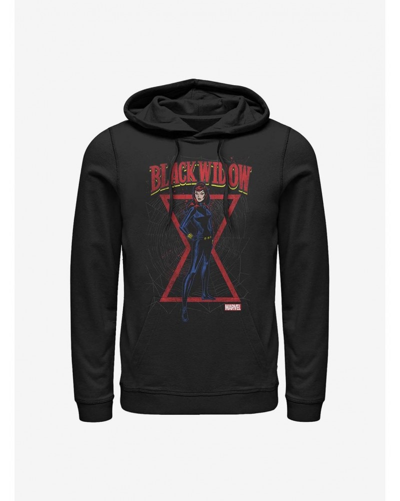 Marvel Black Widow Black Web Hoodie $10.78 Hoodies