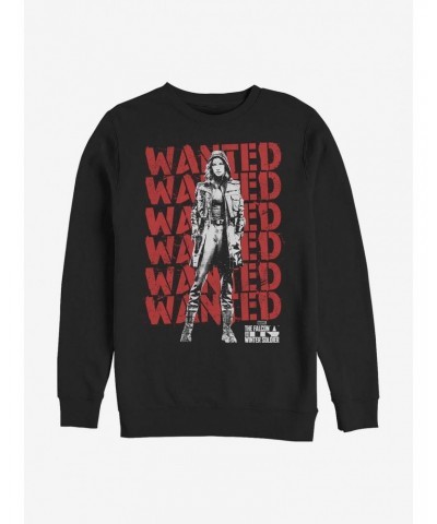 Marvel The Falcon And The Winter Soldier Wanted Repeating Carter Crew Sweatshirt $14.17 Sweatshirts