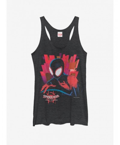 Marvel Spider-Man Spider-Verse Black Spider Girls Tank $10.36 Tanks