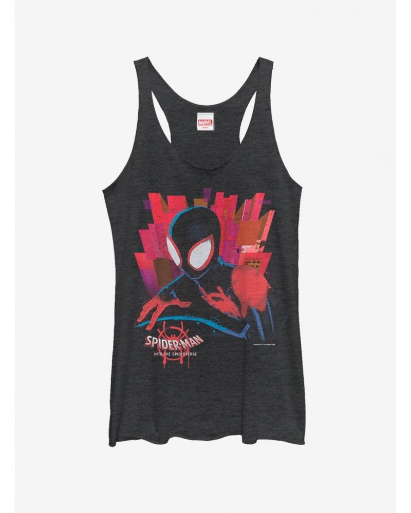 Marvel Spider-Man Spider-Verse Black Spider Girls Tank $10.36 Tanks