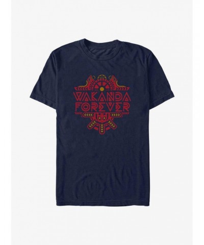 Marvel Black Panther: Wakanda Forever Intricate Logo T-Shirt $8.99 T-Shirts