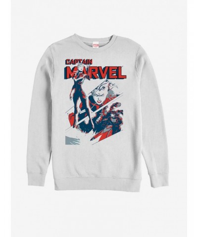 Marvel Captain Marvel The Woman Cap Sweatshirt $13.58 Sweatshirts