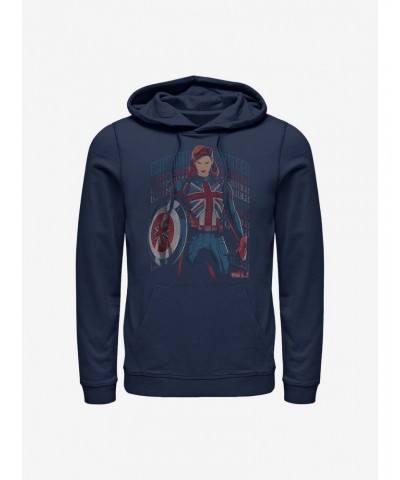 Marvel What If...? The Hydra Stomper Captain Carter Hoodie $13.29 Hoodies