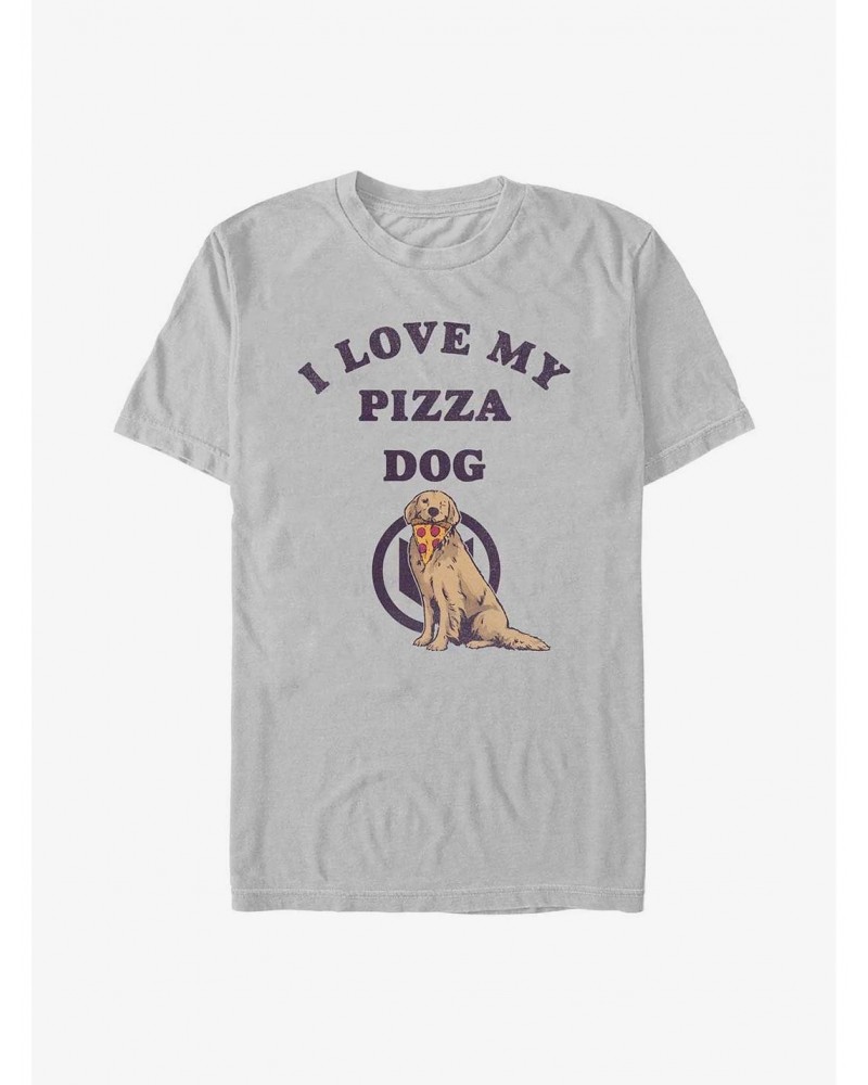 Marvel Hawkeye Love Pizza Dog T-Shirt $9.56 T-Shirts