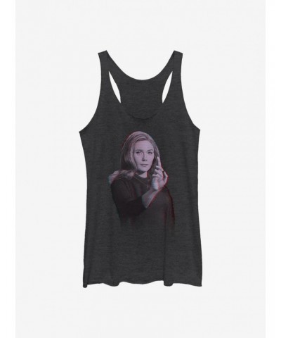 Marvel WandaVision Wanda Video Glitch Overlay Girls Tank $6.63 Tanks