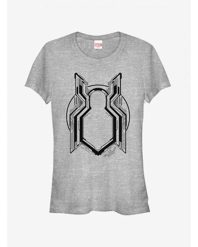 Marvel Spider-Man Homecoming Grayscale Logo Girls T-Shirt $5.98 T-Shirts