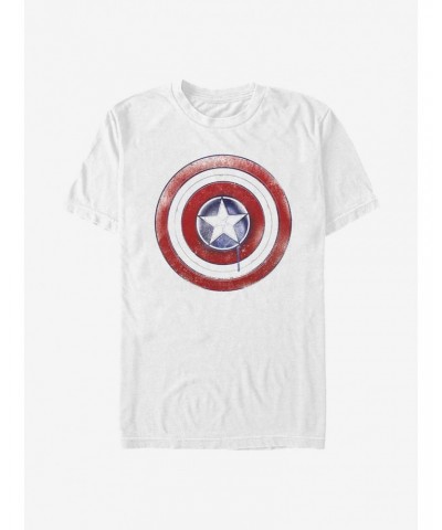 Marvel The Falcon And The Winter Soldier Paint Shield T-Shirt $7.46 T-Shirts