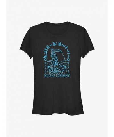 Marvel Moon Knight Neon Line Art Girls T-Shirt $7.37 T-Shirts